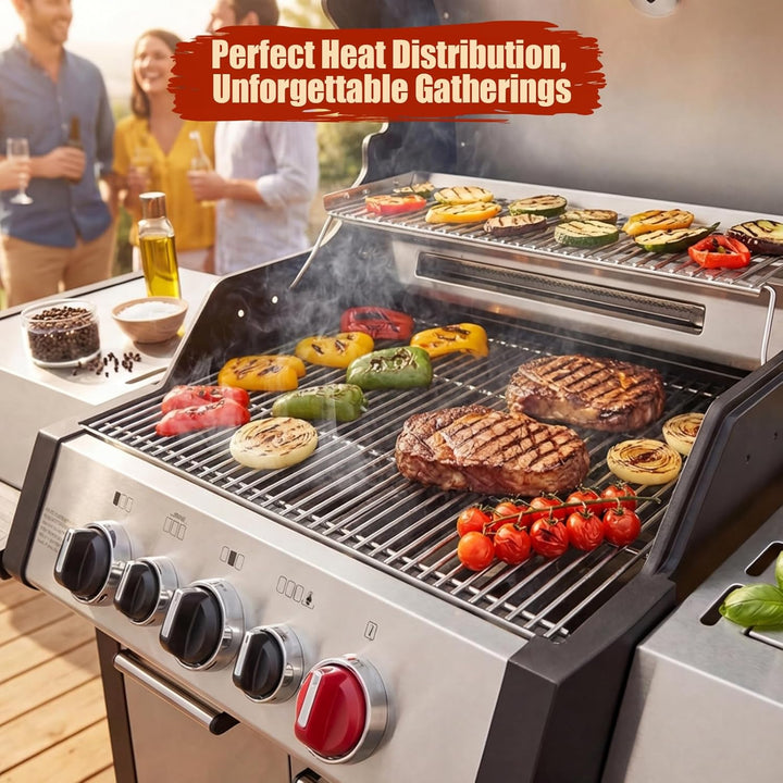 Denmay 48,5 x 65,6cm Edelstahl Grillrost für Broilking Regal 590, Grillrost Ersatzteil für BroilMate
