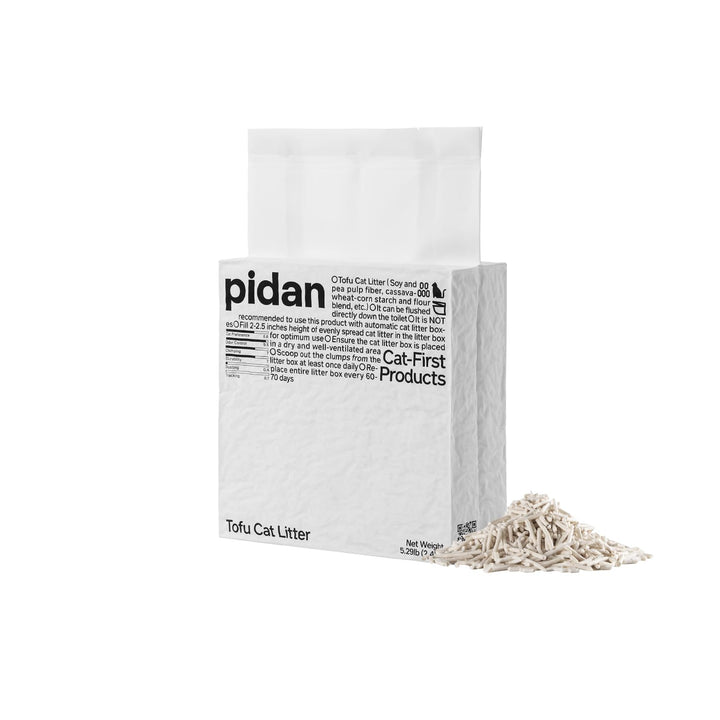 pidan Tofu Katzenstreu 2,4kg (1 Beutel), Klumpend, Spülbar, Ultra Saugfähig Und Schnell Trocknend, 1