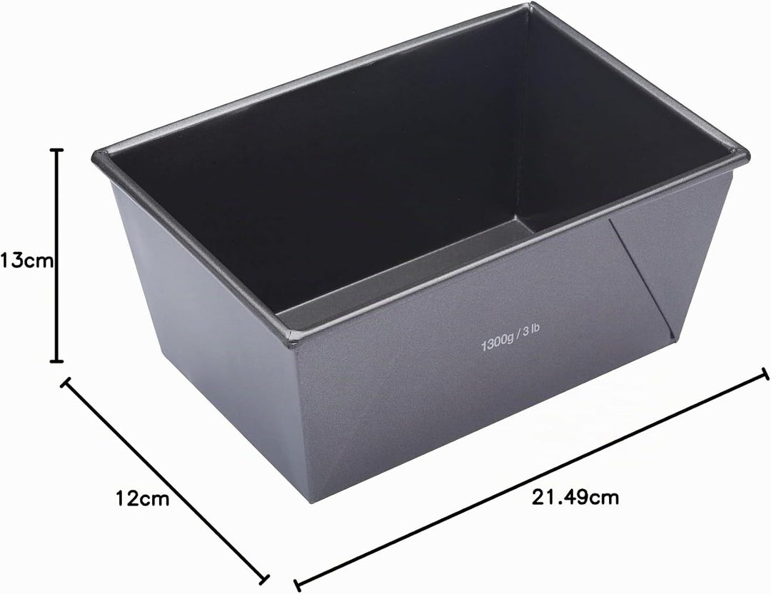 MasterClass 3lb Kastenform, Antihaftbeschichtung, doppelseitig, Schwarz 3 lb (21.5 x 13 cm/8.5 x 5 i