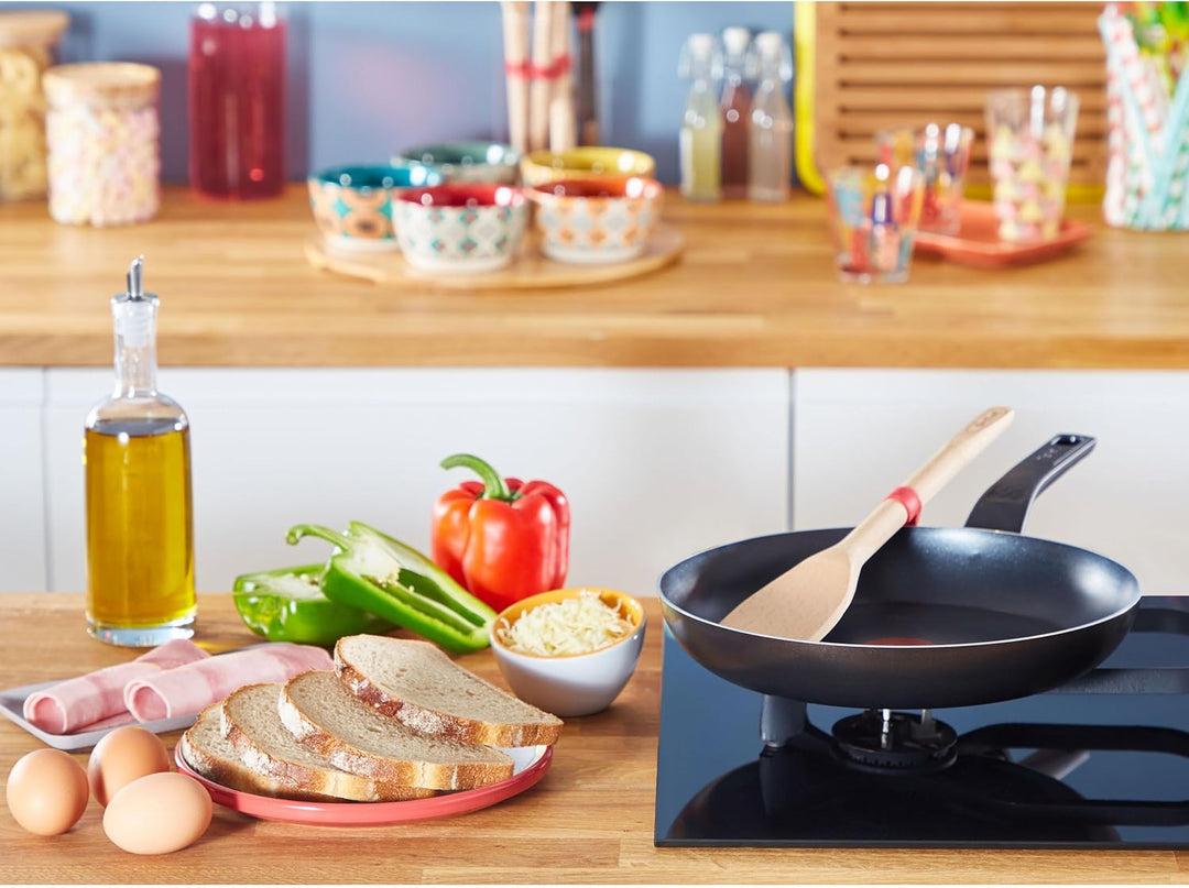 Tefal B5553733 Easy Cook & Clean Schmorpfanne 28 cm, Antihaftbeschichtung, Thermo-Signal Temperaturi