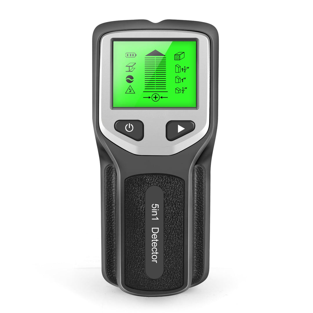 Leitungssucher Ortungsgerät Stromleitungsfinder 5 in 1 Wandscanner Metall Detektor mit HD LCD Anzeig
