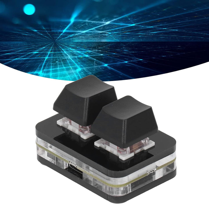 2 Tasten Tastatur für OSU, USB Gaming Tastatur mit Rotem Achsenschalter, Mechanische Mini Hotswap Ta