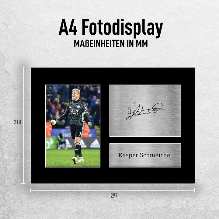 HWC Trading A4 Kasper Schmeichel Leicester City Gifts gedrucktes signiertes Autogramm Bild für Fussb
