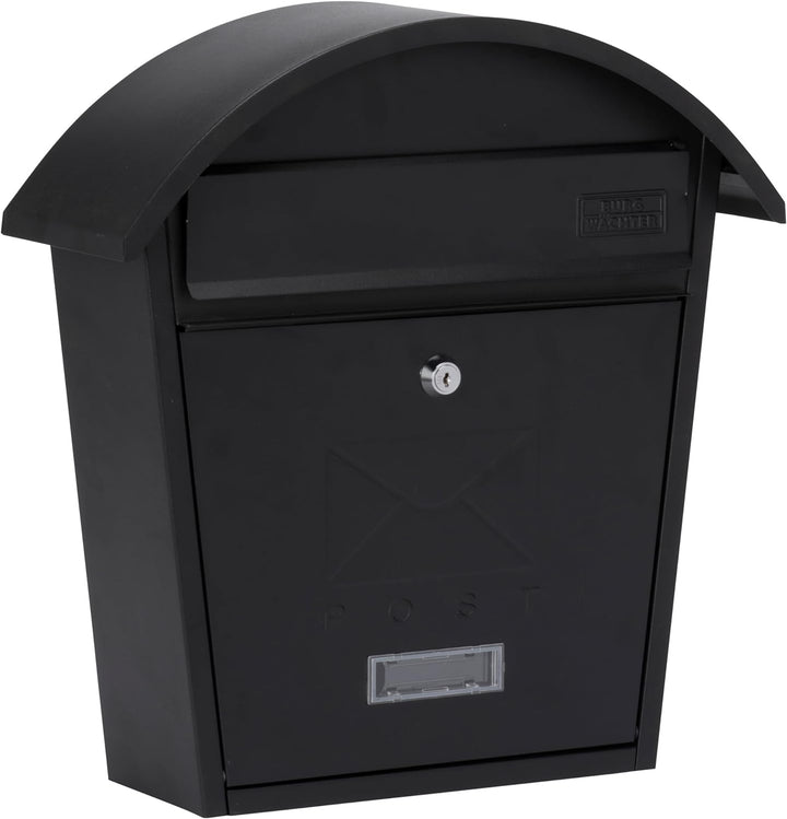 Sterling MB06 Klassischer Briefkasten, Schwarz, Schwarz