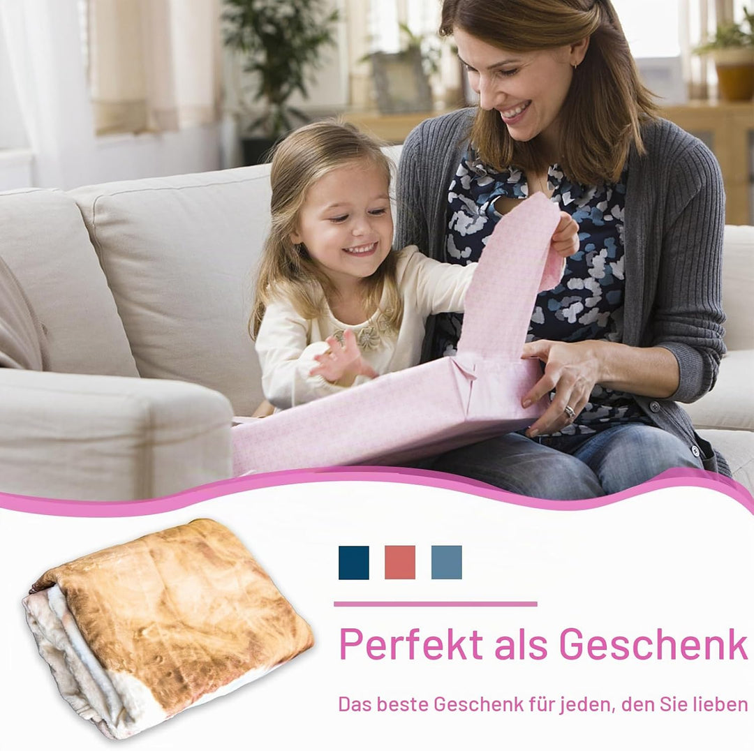 Hund Bedruckt Kuscheldecke, Kinderdecke 3D Druck Tier Hund Flauschige Plüsch Decke,Wohndecke Fleece
