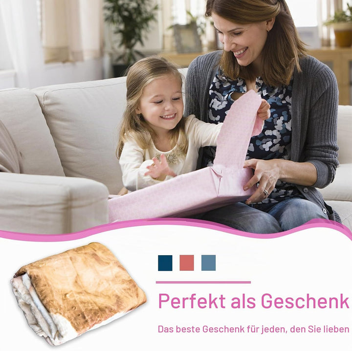 Hund Bedruckt Kuscheldecke, Kinderdecke 3D Druck Tier Hund Flauschige Plüsch Decke,Wohndecke Fleece