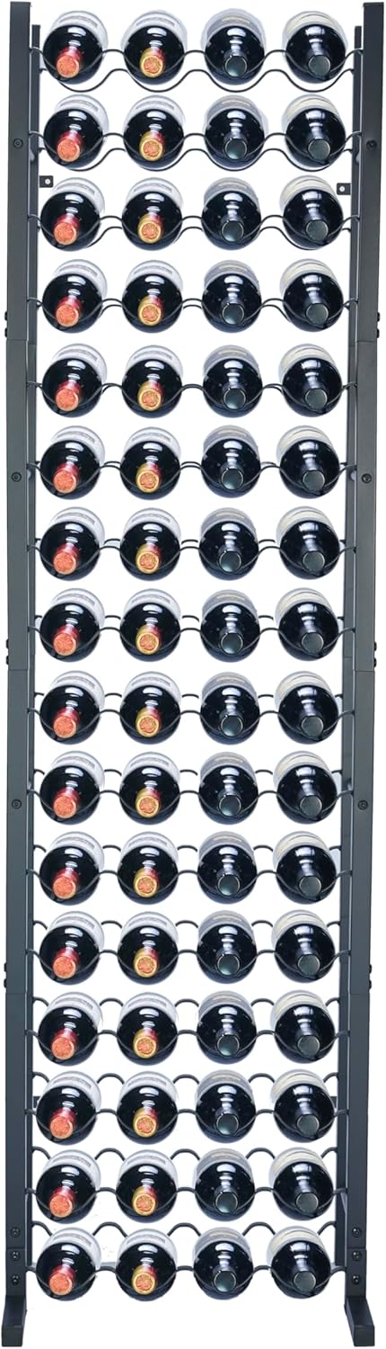 Weinregal - Weinschrank - Weinflaschenhalter - Weinlagerung - Schwarz - Pulverbeschichteter Stahl -