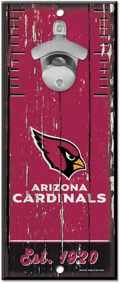 Wincraft Arizona Cardinals NFL Schild mit Flaschenöffner Arizona Cardinals Einheitsgrösse Team Color