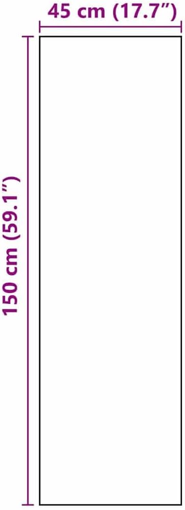 vidaXL Küchen Teppich Weiss 150 x 45 cm Samt, Eleganter Samt-Rechteck-Küchenläufer, weicher Belag, s