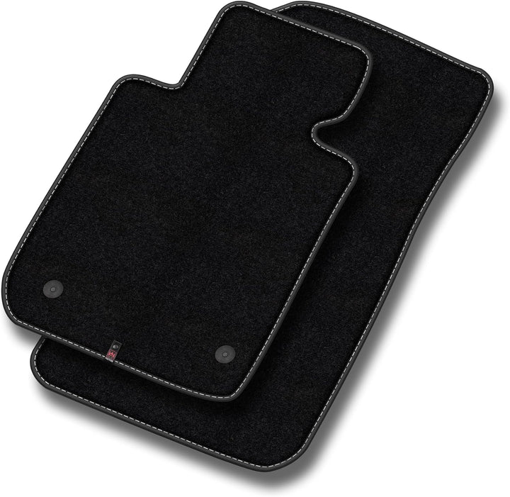 M MOTOS Velours Premium fussmatten Auto kompatibel mit Smart Fortwo II 2007-2014 - Premium, Matt, We