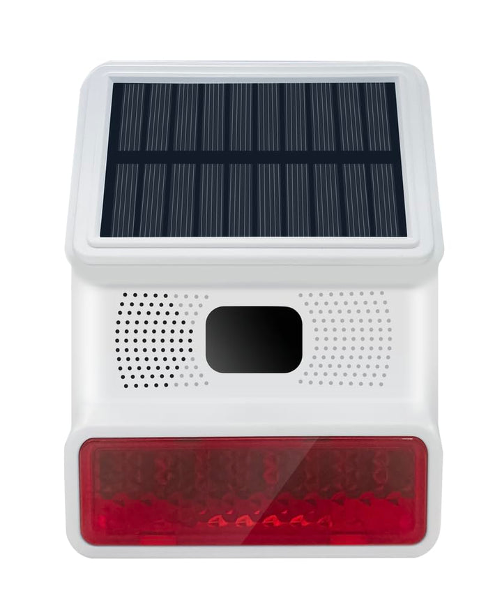 HXA523 Solar Ausensirene – Drahtlos, Kompatibel mit HUXGO Smart Home Sicherheitsystemen mit Solarpan