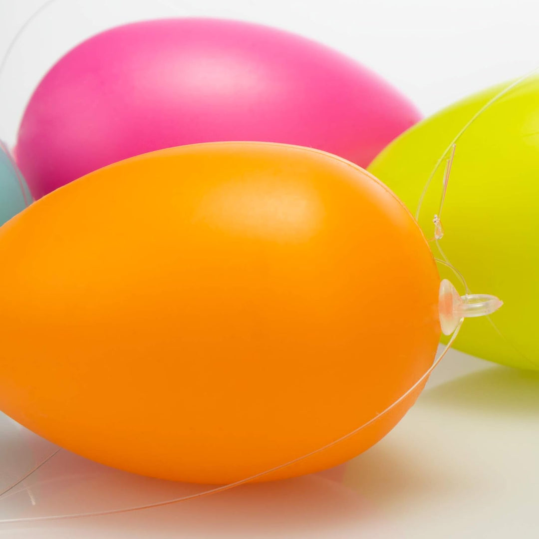 com-four® 36x Ostereier zum Aufhängen - Osterdeko in schönen Pastellfarben - Deko Ostereier aus Kuns