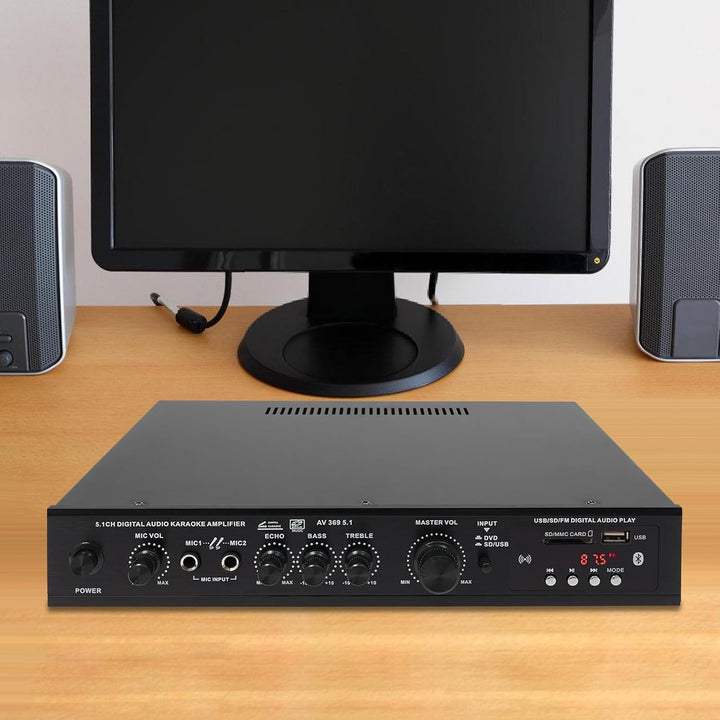 Audioverstärker HiFi Verstärker 300W Stereo Audio Streaming Bluetooth-Audio-Verstärker 5.1 Kanäle Re