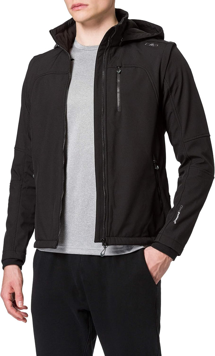 CMP – Man Jacket Snaps Hood With Detachble Sleeves 46 Schwarz, 46 Schwarz