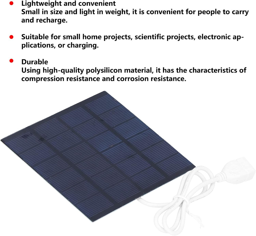 TOTITOM 1,5 W 6 V Solarpanel, tragbares DIY-Solarlademodul, DIY-Solar-Ladegerät für wissenschaftlich
