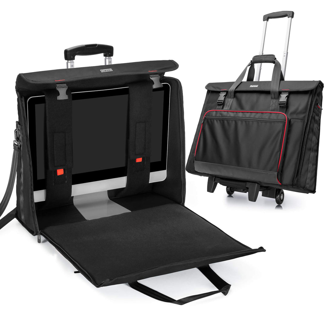 CURMIO Tragetasche kompatibel mit Apple iMac 27" mit Abnehmbarem Trolley, 27 Zoll Desktop Computer R