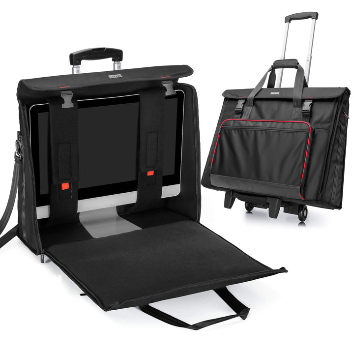 CURMIO Tragetasche kompatibel mit Apple iMac 27" mit Abnehmbarem Trolley, 27 Zoll Desktop Computer R