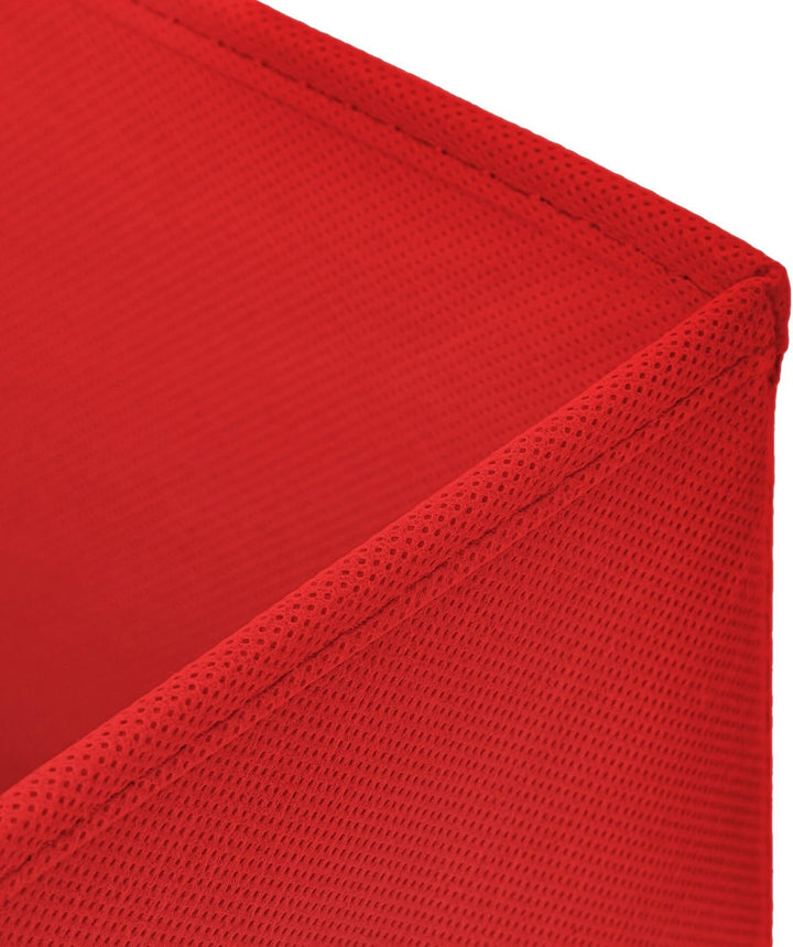 Stick&Shine Faltbare bunte Aufbewahrungsbox mit passendem Deckel - 30 x 30 x 30 cm - Rot Blau, Rot,