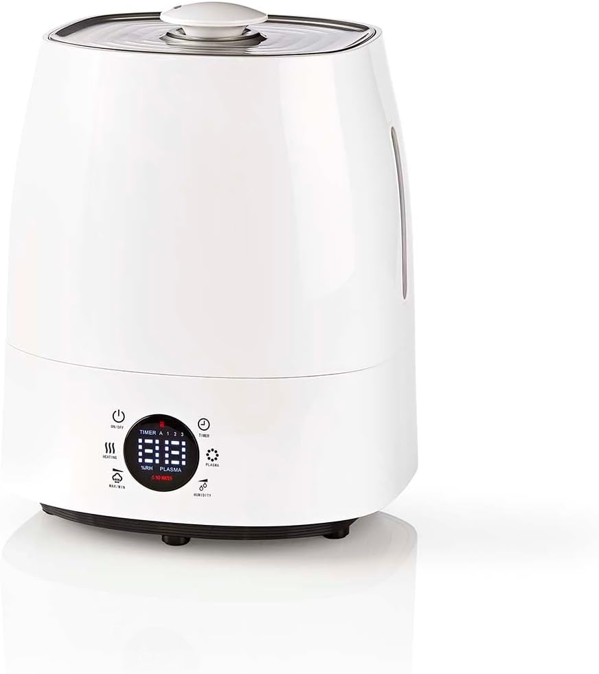 Luftbefeuchter | 110 W | Mit kühlem und warmem Nebel | 5.5 l | Hygrometer | Timer | geeignet für Pla