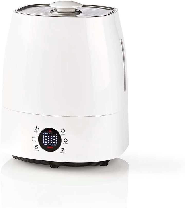Luftbefeuchter | 110 W | Mit kühlem und warmem Nebel | 5.5 l | Hygrometer | Timer | geeignet für Pla