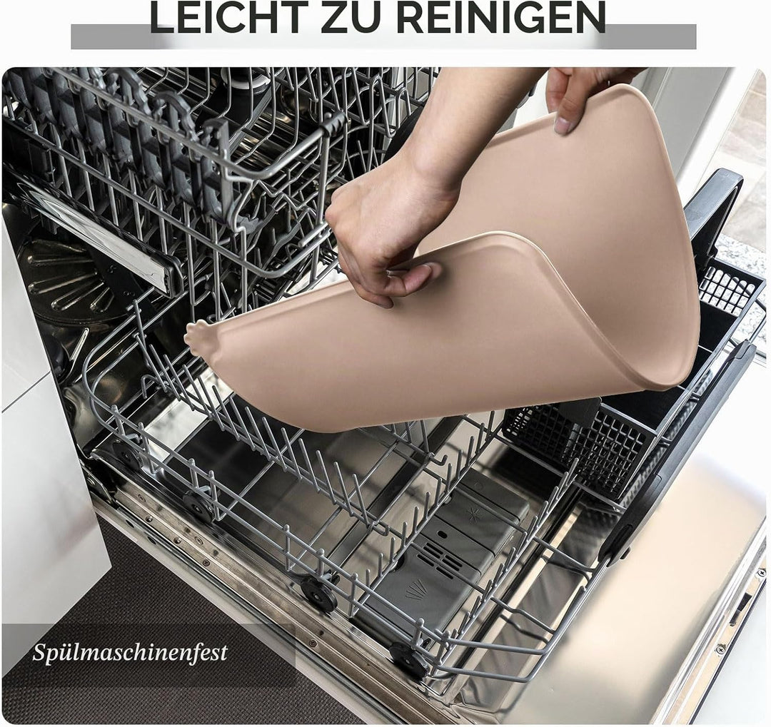 Silikon-Futtermatten für Haustiere - wasserdichte Hunde- und Katzenplatzmatten mit erhöhten Rändern
