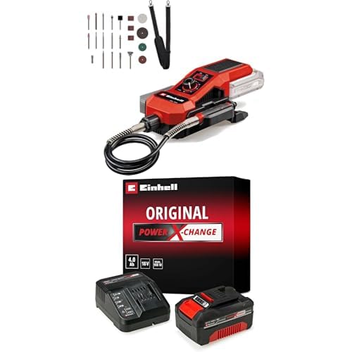 Einhell Akku-Schleif-/Gravur-Werkzeug TE-MT 18/34 Li Power X-Change (18 V, 92 cm Welle mit Gravursti