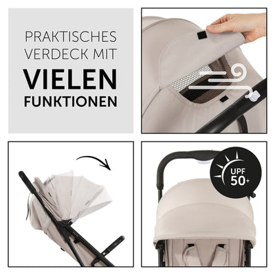 hauck Reise Buggy Travel N Care für Kinder ab Geburt bis 22 kg mit Liegefunktion, Ultraleicht - 6,9