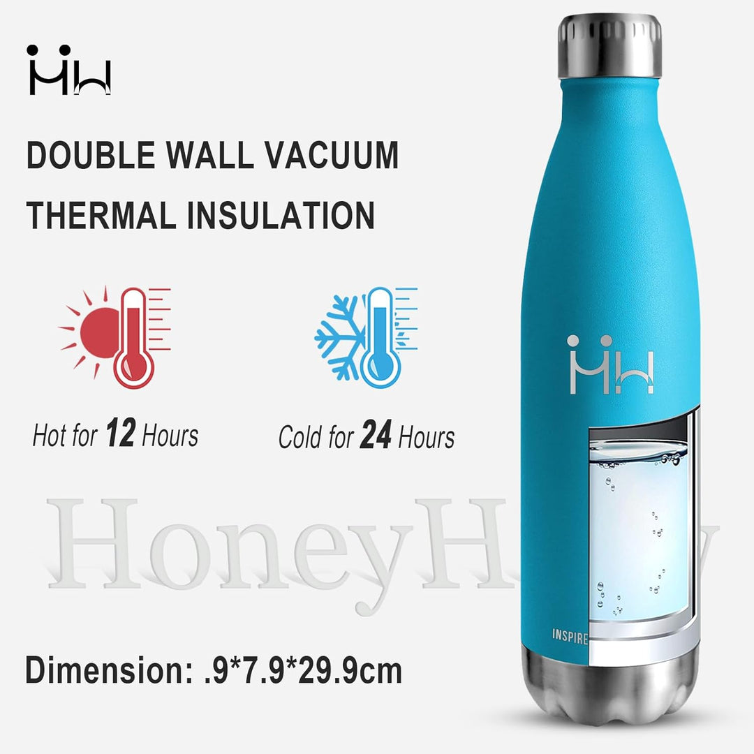 HoneyHolly Trinkflasche Edelstahl - 750ml - Thermosflasche, BPA-Frei, Trinkflasche Sport - Auslaufsi