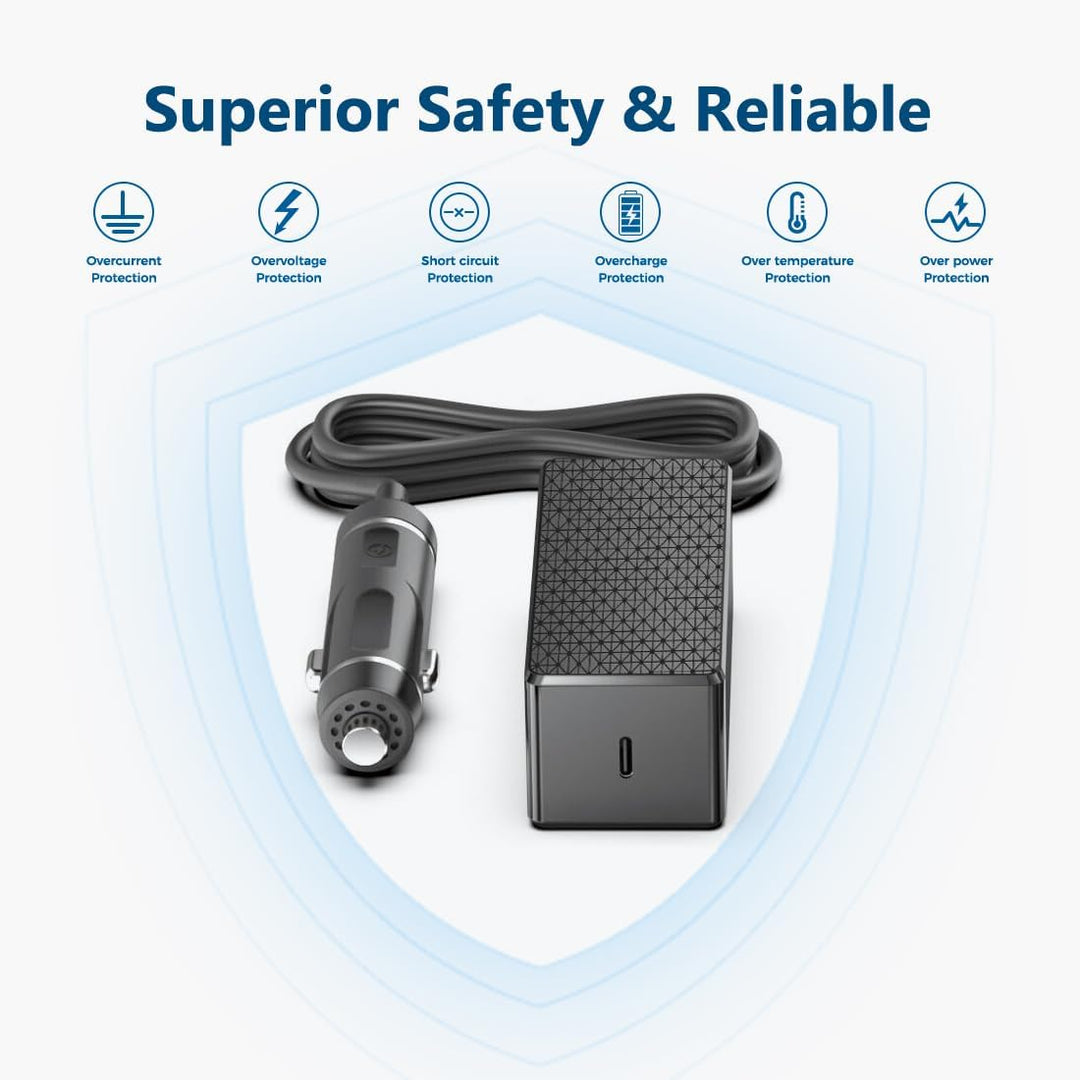KFD 140W USB C KFZ Ladegerät PD 3.1 Autoladegerät für MacBook Pro/Air Surface Pro Samsung Dell Googl