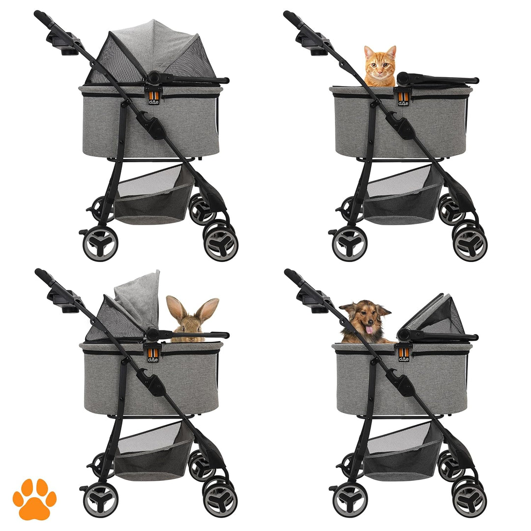 MY DUQUE – Modell CECE 2 in 1 Hundebuggy und Transportbox für Hunde | Faltbare Hundebox mit Extrakor