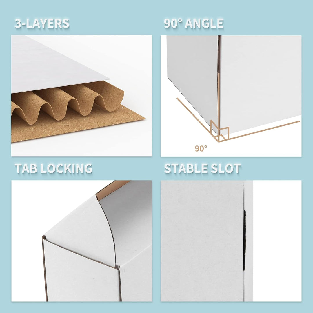 EYMPEU 20 Stück 15,3 x 15,3 x 15,3 cm Weisse Versandkarton, Kartons für kleine Gegenstände, Spielzeu