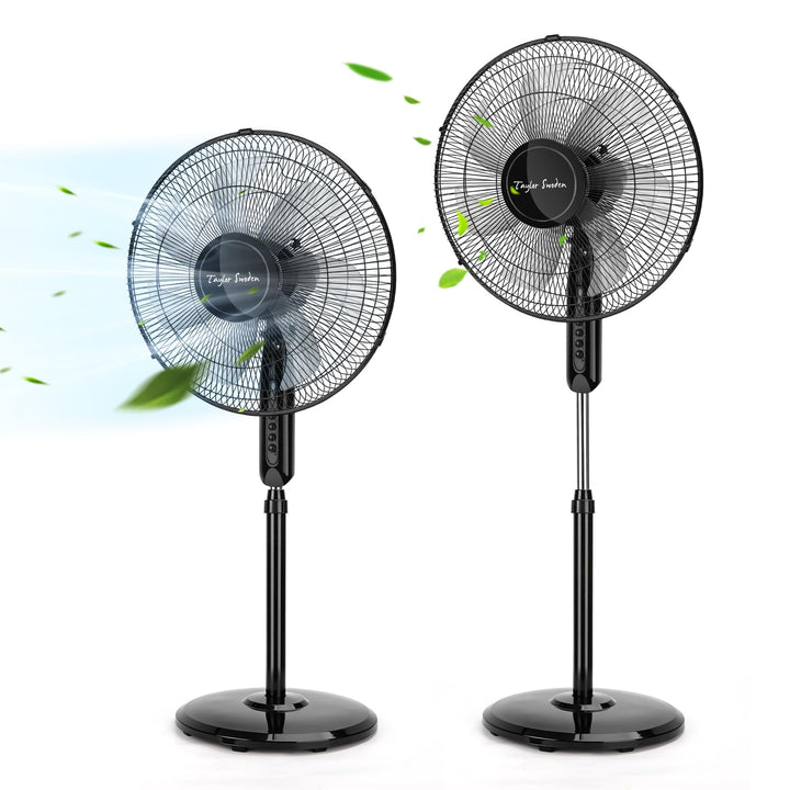 Taylor Swoden Standventilator, 7 Flügel, 3 Geschwindigkeitsstufen, 50w Hoher Luftdurchsatz Oszillier