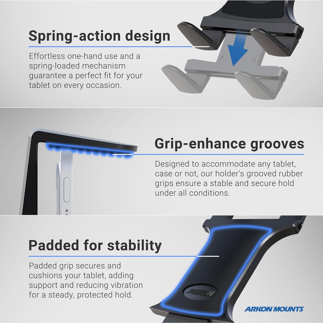 ARKON Mounts Universal Tablet Halterung - 4-Loch AMPS kompatibel für iPad Pro iPad Air iPad Galaxy V