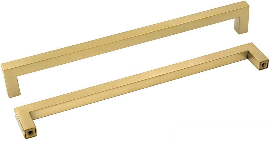 goldenwarm 5 Stück Möbelgriffe Gold Schubladengriffe Gold Küchen Griffe Messing Möbelgriffe Edelstah