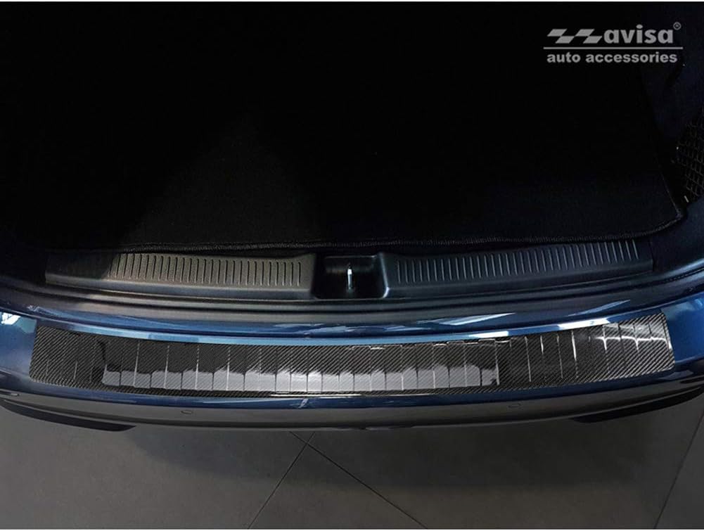Avisa Echtes 3D Karbon Heckstossstangenschutz kompatibel mit Mercedes B-Klasse W247 2019-