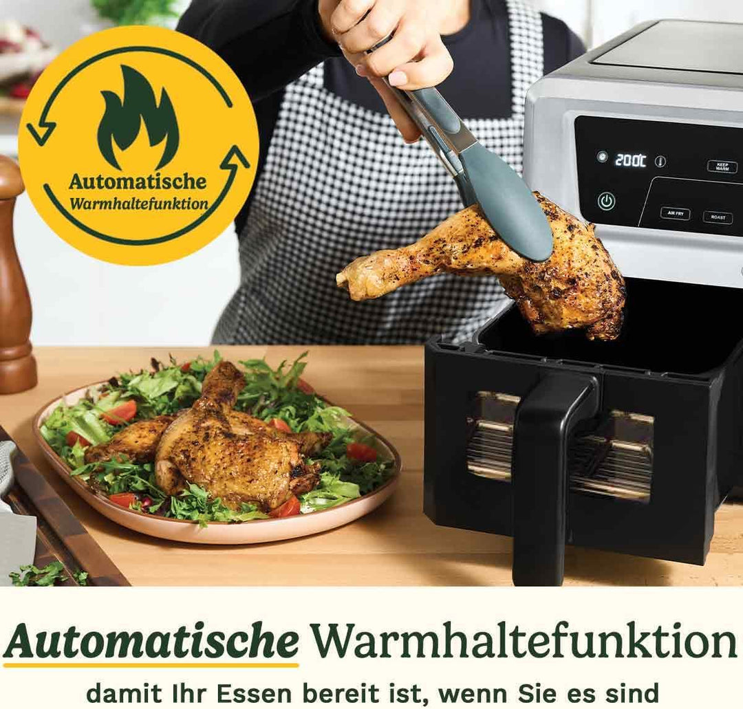 Cuisinart XXL Air Fryer, ohne PFAS, Kochen ohne Chemikalien, Airfryer, Braten, Grillen, Gebäck, Dehy