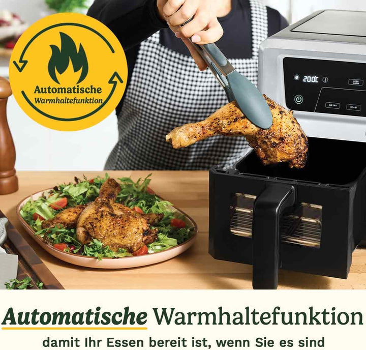 Cuisinart XXL Air Fryer, ohne PFAS, Kochen ohne Chemikalien, Airfryer, Braten, Grillen, Gebäck, Dehy