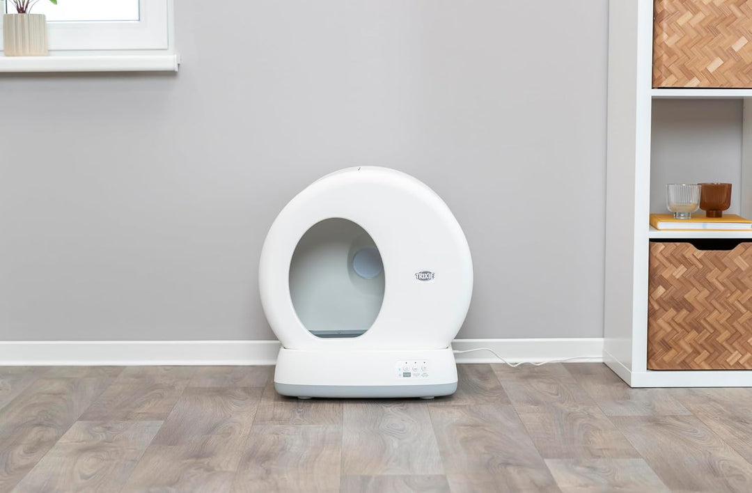 Trixie selbstreinigende Katzentoilette 53 x 55,5 x 52 cm – für anhaltende Sauberkeit – praktisches,