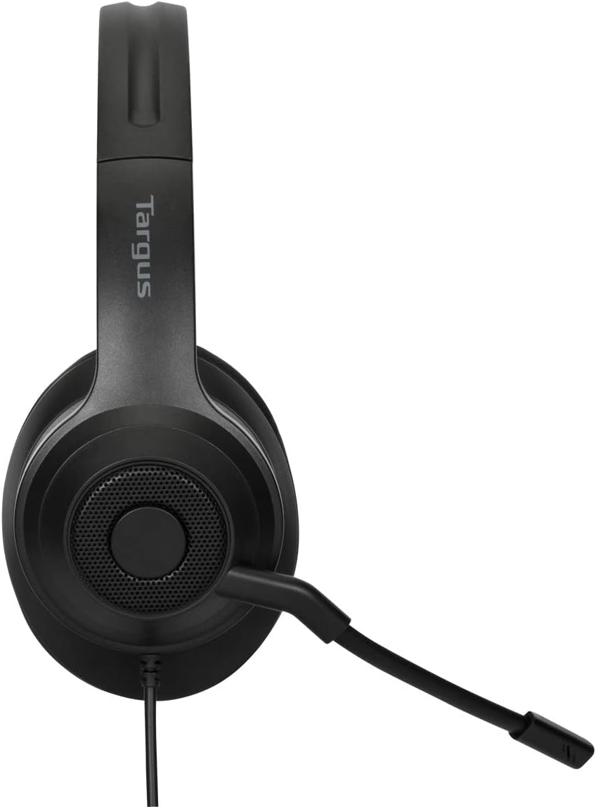 Targus Stereo-Headset, kabelgebunden, USB-Anschluss, 1,8 m Kabel, mit omnidirektionalem Bügelmikrofo