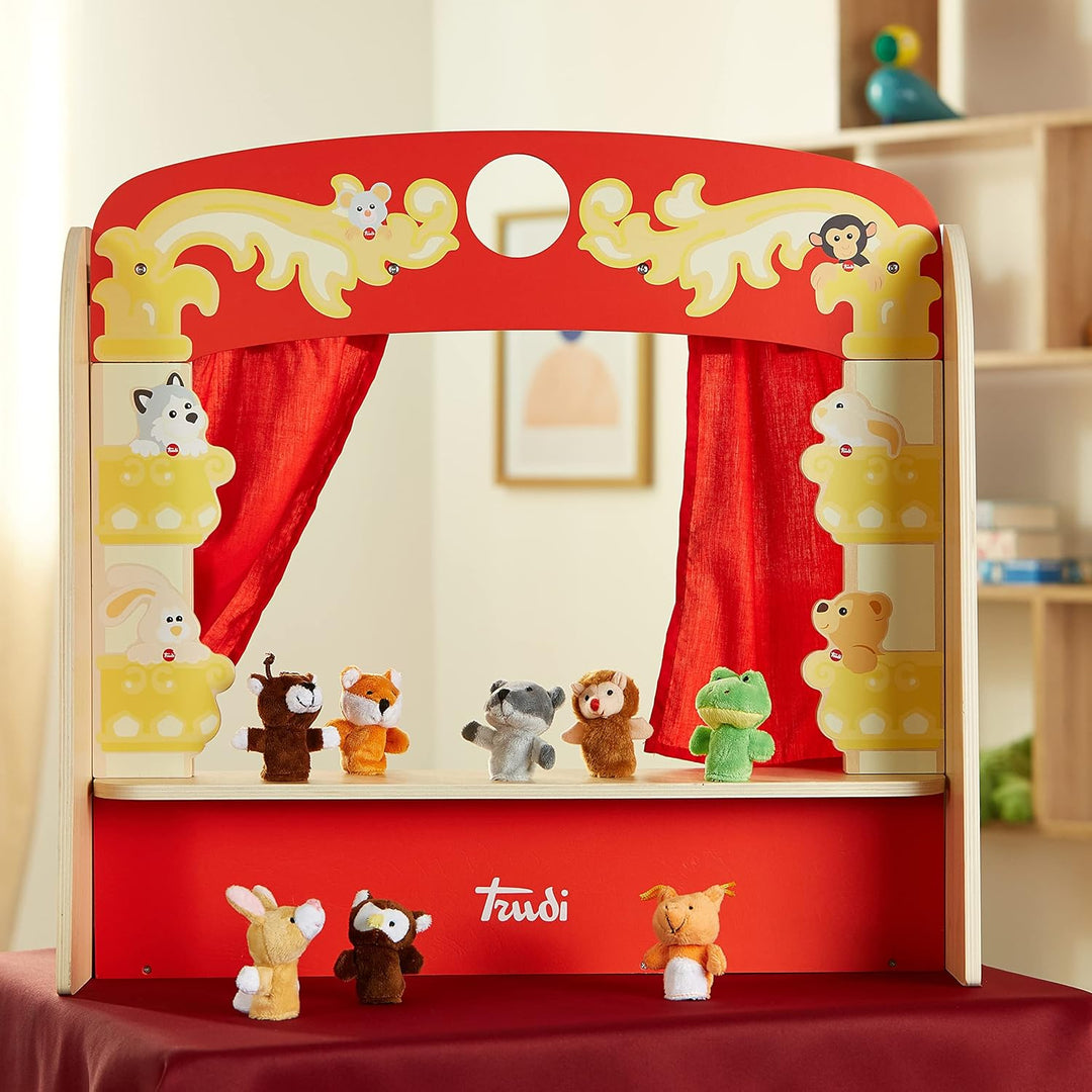 goki 50962 - Fingerpuppen-Set Waldtiere 8er Set aus Stoff