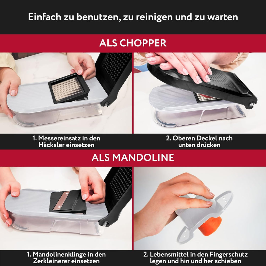 Gemüseschneider Mandoline Gemüsehobel - Gemüse Schneider Zwiebelschneider Kartoffelschneider Obstsch