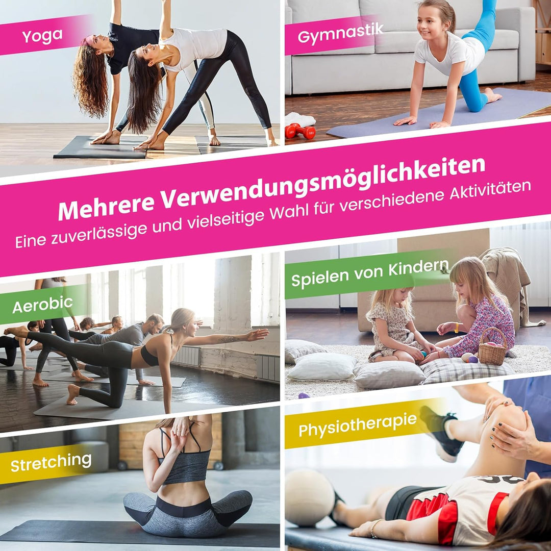 COSTWAY 300 x 120 x 5 cm Weichbodenmatte, Gymnastikmatte klappbar, Turnmatte aus PU mit Kletterversc
