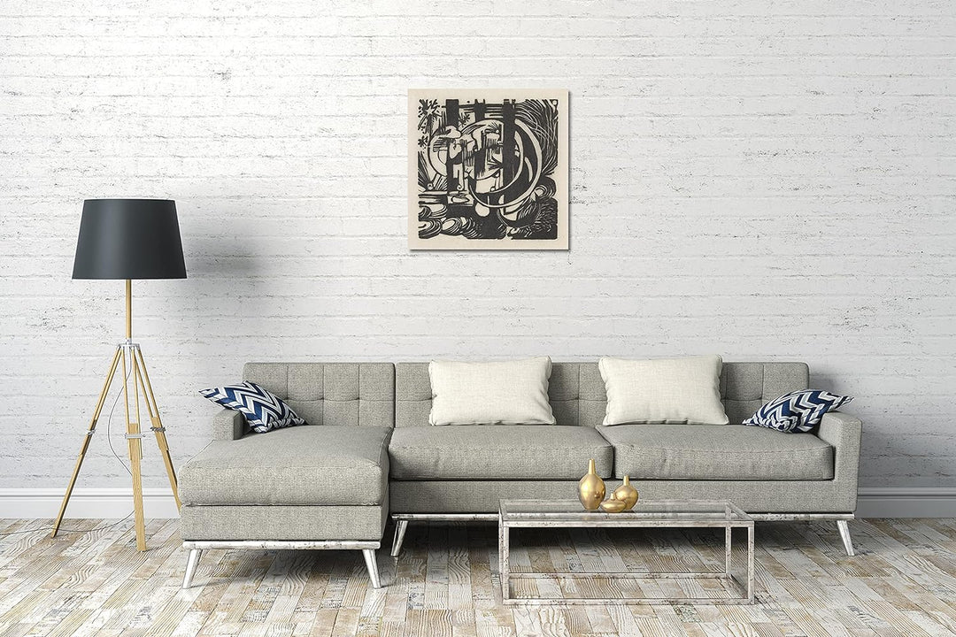 Printed Paintings Leinwand (70x70cm): Franz Marc - Eidechsen 70x70 cm, 70x70 cm