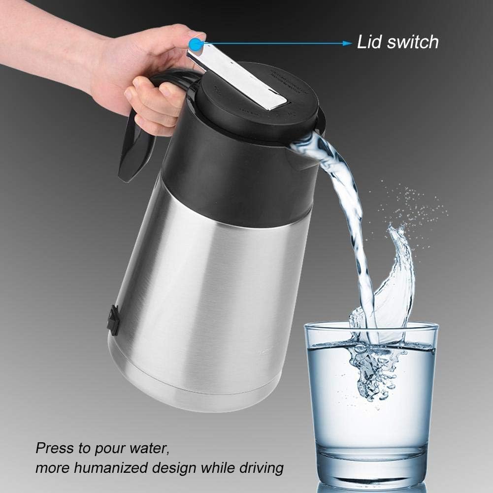 Isolierkanne Thermoskanne Tragbare 1300 ml 12/24 V Reise Auto Lkw Wasserkocher Schnell Kochen mit Zi