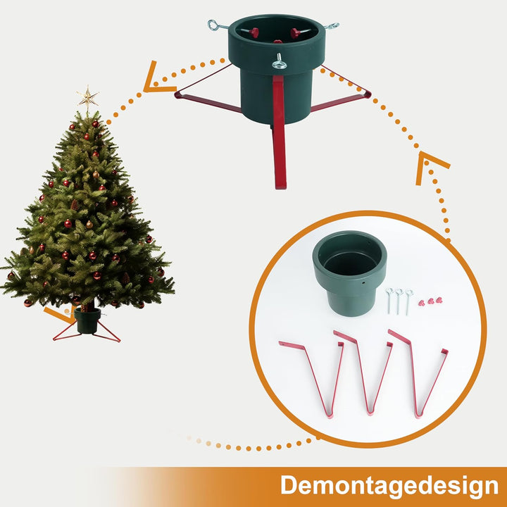 CeleBig Weihnachtsbaumständer für Bäume bis 1,8 m | Manuelle Befestigung mit 3 Schraubmechanismen |
