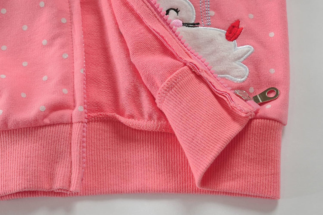 EULLA Kinder Mädchen Zip Up Hoodie Sweatjacke Kapuzenjacke Kapuzenpullover Langarm Baumwolle Einhorn