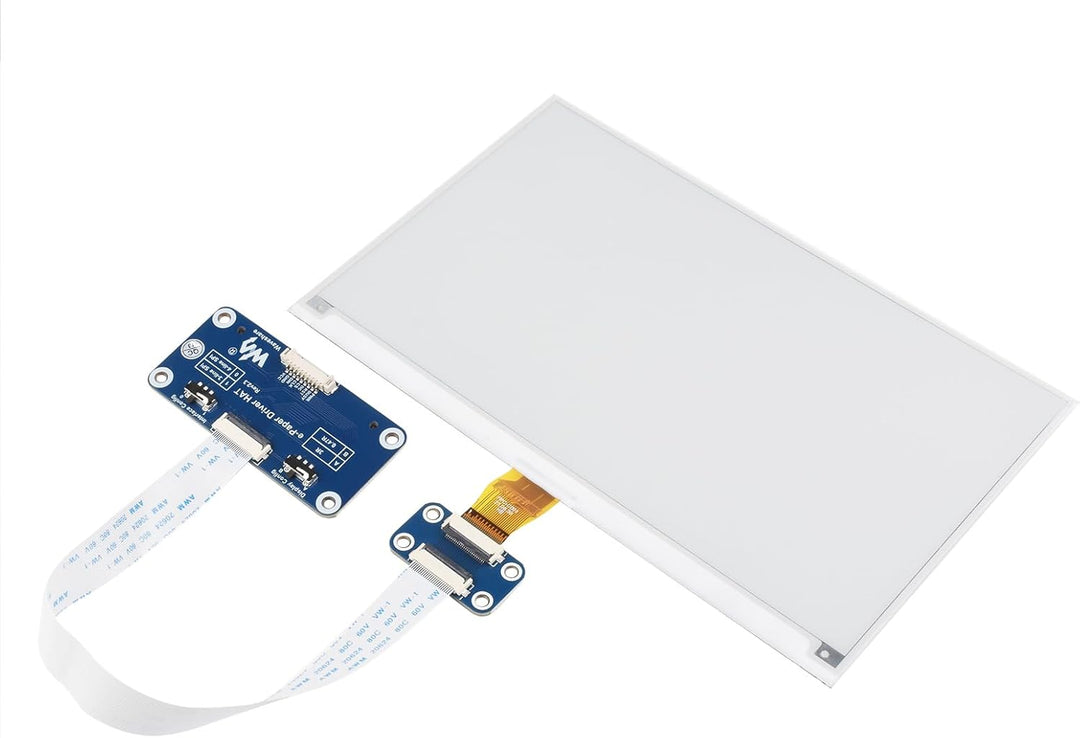 Waveshare 7.5inch E-Paper HAT Display Module, 800×480 Resolution, Supports Black/White 2 Colors, Com