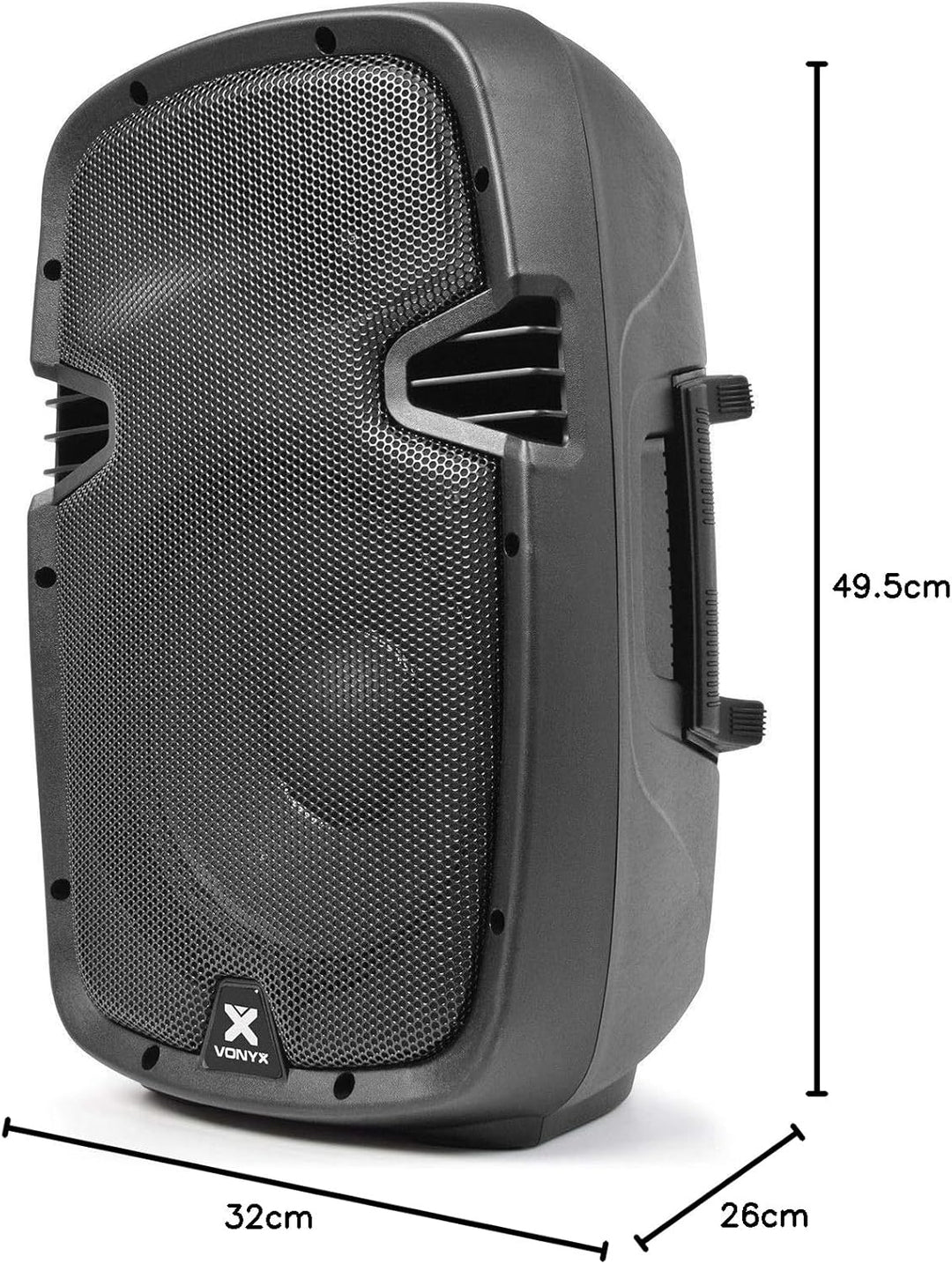 VONYX SPJ-1000AD Aktivlautsprecher, PA Lautsprecher, Musikbox, Monitor Lautsprecher 400 Watt mit 10-