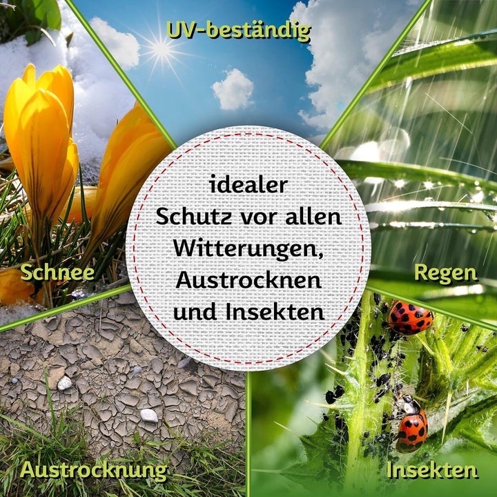 TTL Garden 200 x 240 cm Winterschutz Haube für Pflanzen 80g/m² weiss - Premium Vlies Schutzhülle mit