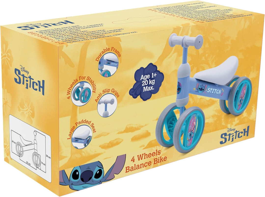 sarcia.eu Rutschfahrzeug, 4 Räder, leicht und stabil aus Metall 1+ Jahr Stitch Blau, Stitch Blau